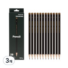 TUCO.B 繪圖鉛筆 12入, 3個, 2B