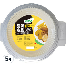 그린텍 에어프라이어 종이호일, 60개입, 5개