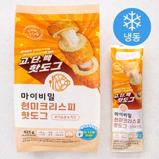 마이비밀 현미크리스피 핫도그 닭가슴살 치즈 (냉동), 85g, 5개입, 1개