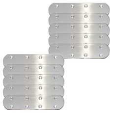 EMPIRE 補強鐵件 管材 扁鐵 不鏽鋼一字型連接座 20號 8H3T164, 10個