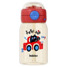 bablov 花伴森 小不點雙飲兒童水壺 PPSU, 愜意喵喵, 1個, 640ml