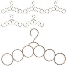 圓圈線條圍巾架, 隨機出貨, 6個