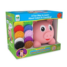 THE LEARNING JOURNEY 學習顏色算數有聲玩具組, 投幣式小豬1入+彩色代幣10入, 混色