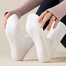 노크노크 필라테스 요가 스포츠 양말, 화이트, 1개