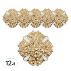 Button King 東大門鈕扣王 柏林環氧鈕扣 15mm, 白色G, 12個
