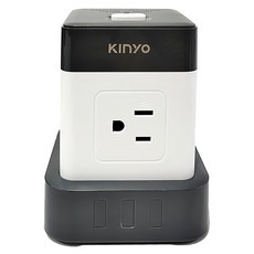 Kinyo 1開4插立方延長線 3孔 83 x 83 x 102mm 380g, 1.2m, SG-3144, 1條