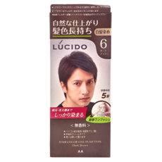 LUCIDO 倫士度 按壓式染髮霜 50 + 50g, 深棕色, 1組