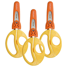 MILAN 小瓢蟲學童安全可攜式剪刀+刀柄套, 黃色, 3支