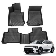 더존 입체포집 TPE 카매트 풀세트, 기아 디올뉴 니로 하이브리드(2022~), 올블랙