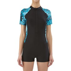 quaro 女用半拉鍊二分泳裝 ILB245