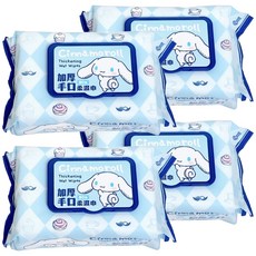 Cinnamoroll 大耳狗喜拿 Sanrio 三麗鷗 加厚手口柔濕巾 加蓋, 1入, 4包