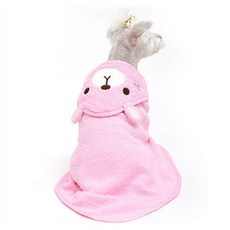 펫스타일 애니멀 팜 타올가운, PinkRabbit, 1개