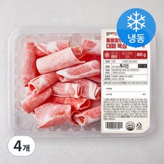 곰곰 돌돌말이 대패 목심 (냉동), 400g, 4개