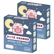 宜客 胖才可愛 蒸氣熱敷眼罩 玫瑰, 2個, 5片