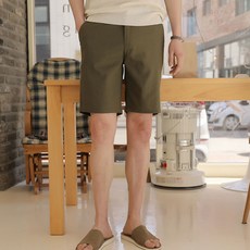 플레이즈 남성용 통기성 허리안감 실리콘 린넨 반바지