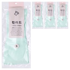 야무진 컬러드 니트릴 고무장갑 양손세트, 민트, 소(S), 4세트