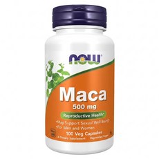 NOW Foods 台灣公司貨 MACA瑪卡膠囊 500mg, 100顆, 0.6g, 1罐