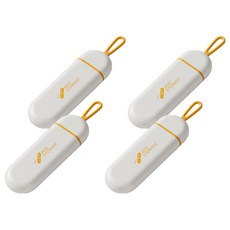 Nestinghome 防水攜帶式3格迷你藥盒 白色 橘色, 4個