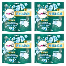 Kotex 靠得住 茶樹沁涼褲 褲型衛生棉, L 28~40吋, 2片, 4包
