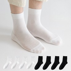 에버픽 남성용 여름 메쉬 코마사 땀흡수 통기성 중목양말 8켤레