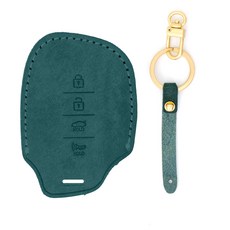 CHAMOA 皮革智能鑰匙殼 Avante AD The New Avante MD, 海洋藍+18K緞面, MH108