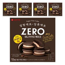 롯데제로 제로 카카오 케이크, 171g, 5개