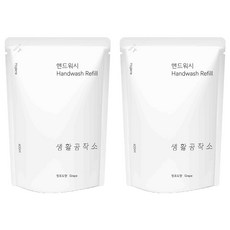 Saengong 生活工作所 洗手乳補充包 綠葡萄香, 400ml, 2包