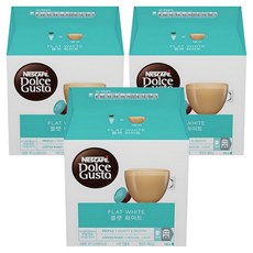 돌체구스토 캡슐커피 플랫화이트 48p, 11.7g, 16개입, 3개