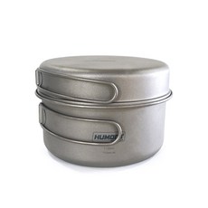 휴몬트 티타늄 캠핑 포트 A형세트 1100ml, 그레이실버, 1세트