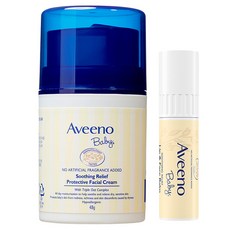 Aveeno 艾惟諾 孩童舒緩面霜+護唇膏, 1組
