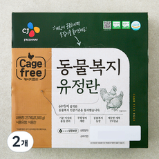 씨제이 동물복지 인증 유정란 1300g, 2개, 25구