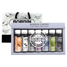 보르딘 미니 콜드브루 더치커피 원액 7종 세트 + 쇼핑백, 1세트