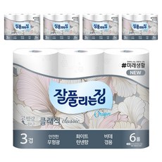 잘풀리는집 뉴 클래식 화장지, 25m, 6개입, 5개