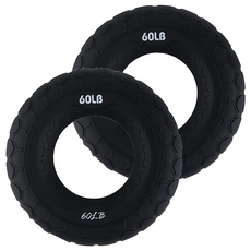 MICHAEL FITNESS 麥克健身 握力圈 27.2155kg 2個, 經典黑, 1組