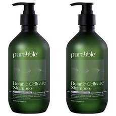 퓨어블 보타닉 셀케어 딥클렌징 지성용 비듬 샴푸, 2개, 500ml