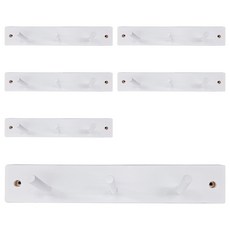 UdiLife 優的生活大師 hold掛/北歐原木掛架/3勾, 雪白色, 6個