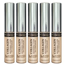 韓國 ENOUGH 膠原蛋白亮白遮瑕液 9g, 01號淺米色, 5入