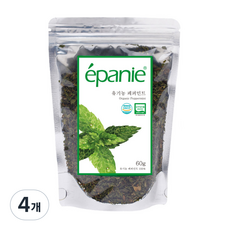에빠니 유기농 페퍼민트 티 리필, 60g, 4개, 1개입
