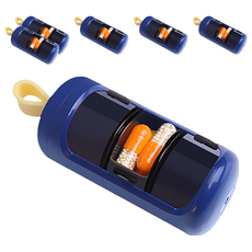 Itgom 便攜式迷你藥盒海軍藍, 6個