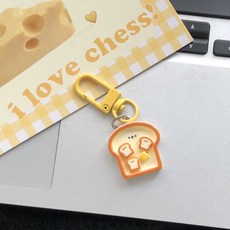 도림 귀여운 미니어처 미니 자동차 키링, 1개, 식빵