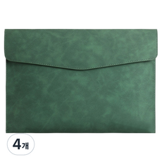 통근창고 A4 서류 파일 케이스 330 x 235 mm, 그린, 4개