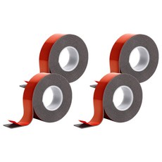 Skora 超強力泡棉雙面膠帶 戶外用 灰色 1.9cm x 2m, 4個