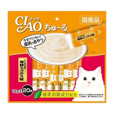 INABA CIAO 啾嚕 肉泥, 雞肉海鮮綜合, 280g, 1袋