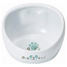 MARUKAN 防潑濺陶瓷餐具 S號 狗用食具, 白色, 1個