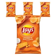 Lay's 樂事 洋芋片 切達起司酸奶油口味, 4個, 184.2克