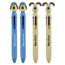 PINKFOOT 3000 酷狗寶貝公仔6色原子筆 2入組 0.7mm, 米色 + 藍色, 2套