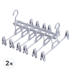 SJ 善用空間 6層夾式褲架, 灰色, 2個