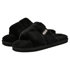 PUMA 男女款 Fluff Solo BX 拖鞋 38752101, 黑色, 25cm