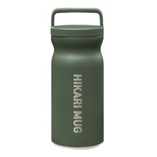HiKaRi 不鏽鋼大容量真空保溫瓶, 卡其色, 360ml, 1個