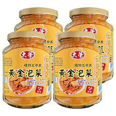 大榮 黃金泡菜, 清香、開胃、爽口, 豐富活性乳酸菌, 360g, 4罐